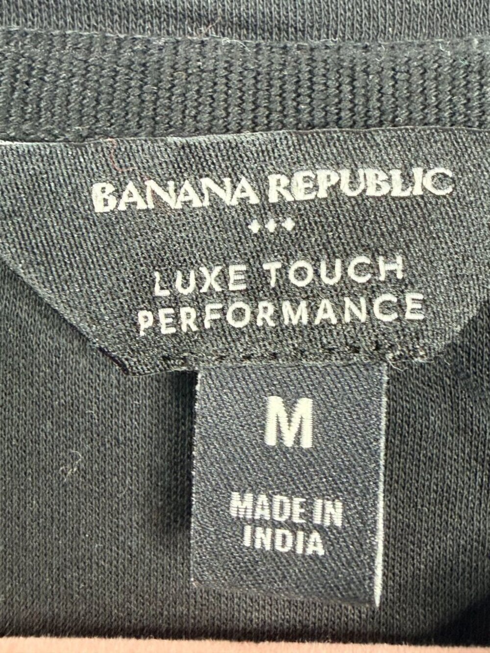 Banana Republic Luxe Touch Performance Cotton Short Sleeve Tee Black #A2430 - Picture 8 of 9